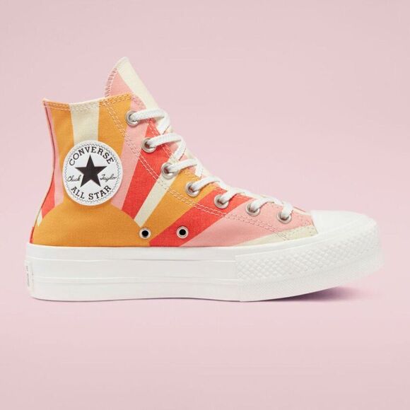 Converse Chuck Taylor Lift Hi Sunshine Sneaker in Orange Size 5 - Picture 1 of 12